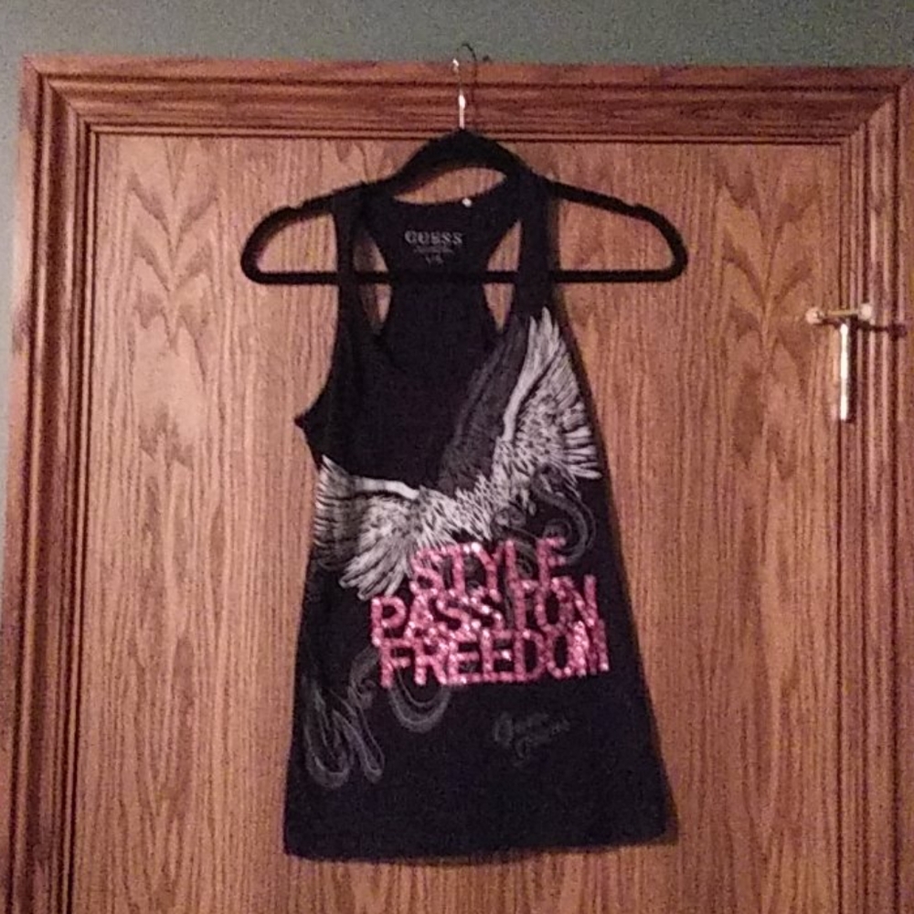 Women's Guess Glitzy Muscle T Shirt